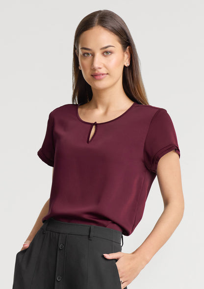 RU569LS Fashion Biz Womens Evelyn Short Sleeve Blouse