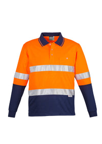 ZH235 Syzmik Mens Hi Vis Spliced Long Sleeve Polo - Hoop Taped