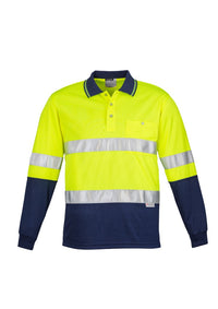 ZH235 Syzmik Mens Hi Vis Spliced Long Sleeve Polo - Hoop Taped