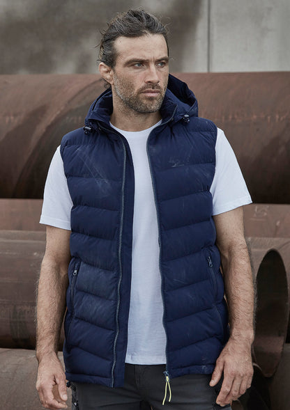 ZV245 Syzmik Unisex Streetworx Hooded Puffer Vest Navy or Black