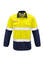 ZW132 Syzmik Mens Red Flame Hi Vis Shirt - Hoop Taped