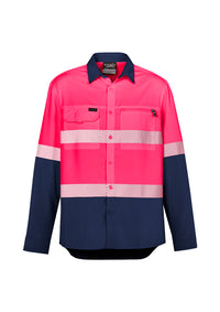 ZW470 Syzmik Mens Hi Vis Outdoor Segmented Tape Long Sleeve Shirt