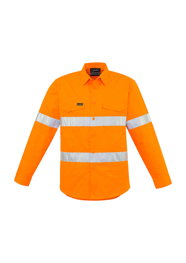 FZW640 Syzmik Mens Hi Vis Hoop Taped Long Sleeve Shirt