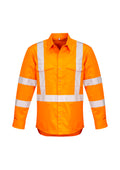 ZW690 Syzmik Mens Hi Vis X Back Taped Long Sleeve Shirt