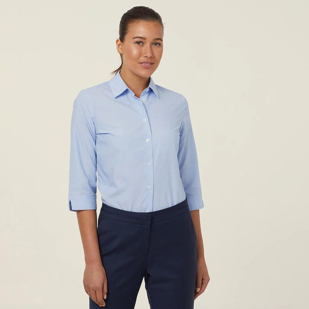 CATUDH CLEARANCE NNT Poly Cotton End On End 3/4 Sleeve Shirt