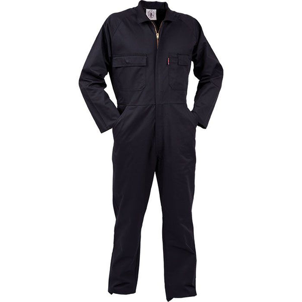 430023 BISON OVERALL WORKZONE COTTON ZIP BLACK