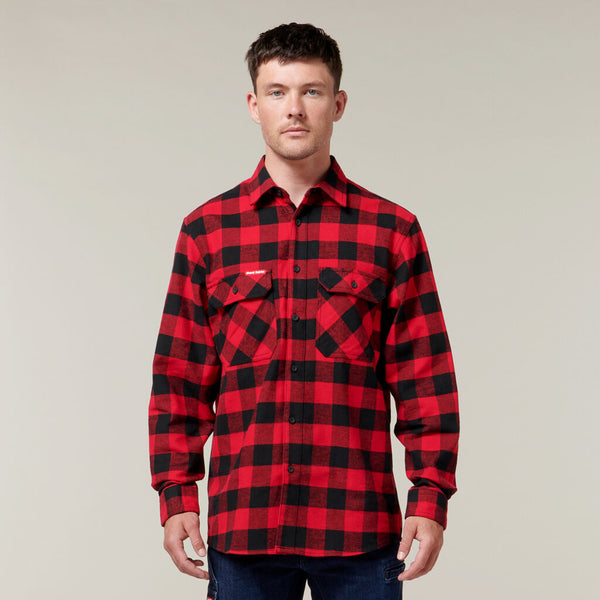 Y07295 Hard Yakka Long Sleeve Check Flannel Shirt