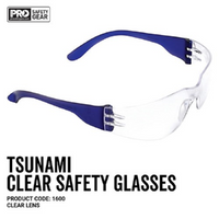 Pro Choice Safety Gear Tsunami Safety Glasses Clear Lens