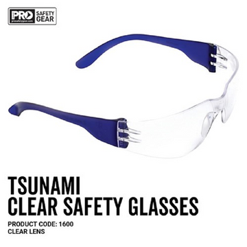 Pro Choice Safety Gear Tsunami Safety Glasses Clear Lens