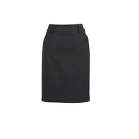 Biz Corporates Womens Multi-Pleat Skirt Charcoal