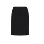 Biz Corporates Womens Front Pleat Detail Straight Skirt Black