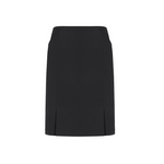 Biz Corporates Womens Front Pleat Detail Straight Skirt Slate