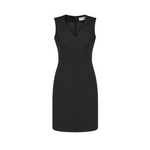 Biz Corporates Womens Sleeveless V Neck Dress Black