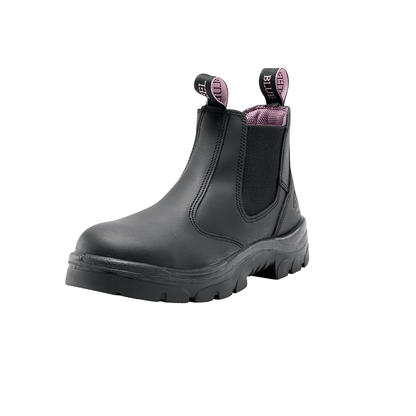 Steel Blue Ladies Hobart Slip On Safety Boot Black