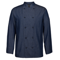 JB'S Wear Unisex Chef Jacket Long Sleeve Denim