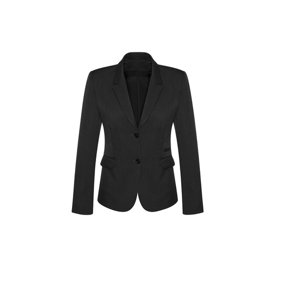 Biz Corporates Womens 2 Button Mid Length Jacket Black