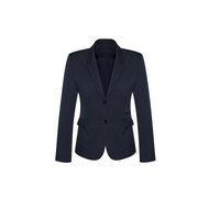 Biz Corporates Womens 2 Button Mid Length Jacket Navy