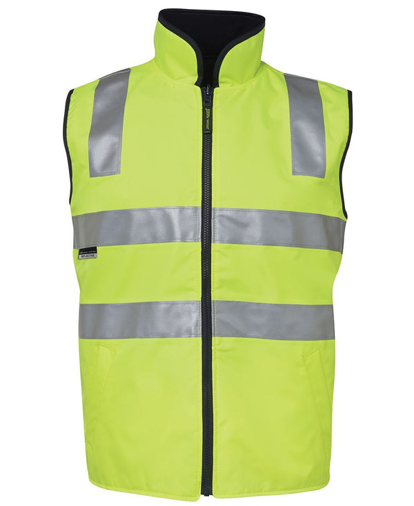 JB'S Wear Hi Vis Day Night Reversible Vest Lime/Navy