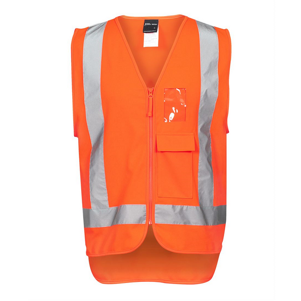 JB'S Wear Day/Night Hi Vis TTMC Safety Vest Orange