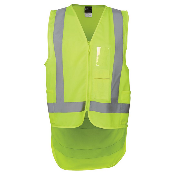 JB'S Wear Day/Night Hi Vis Drop Tail Safety Vest Lime