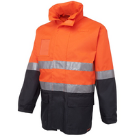 JB'S Wear Hi Vis Long Line Jacket Orange/Navy