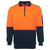 JB'S Wear Mens Hi Vis 1/2 Zip Fleecy Sweat Orange/Navy