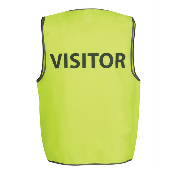 JB'S Wear Hi Vis Visitor Safety Vest Lime/Navy