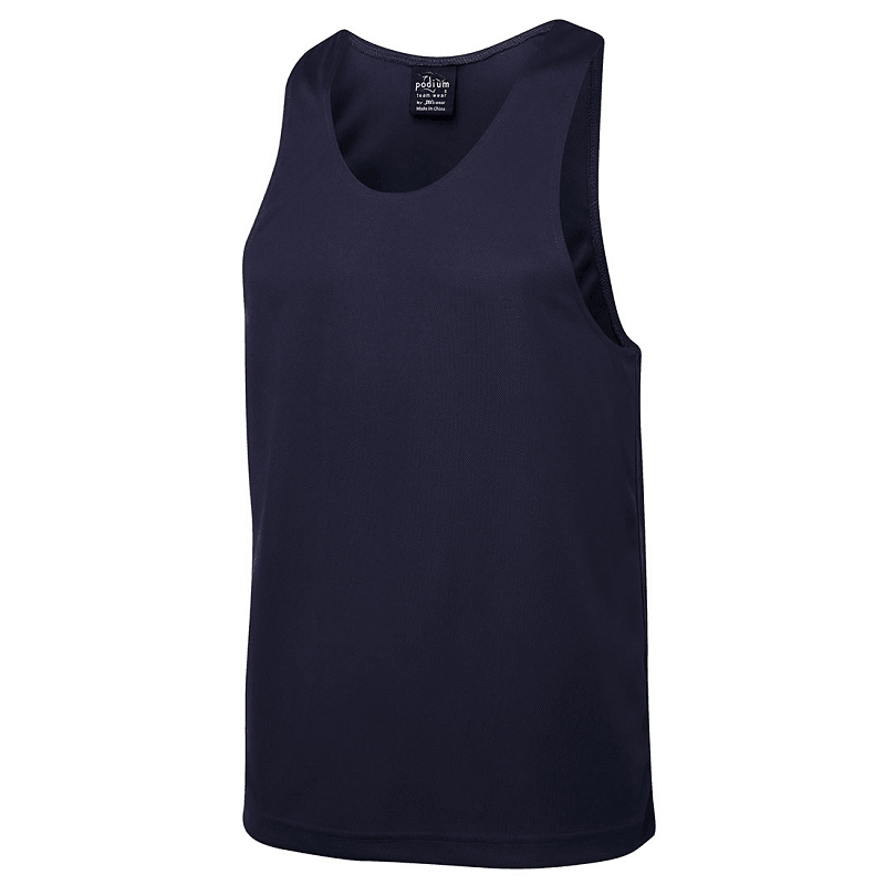 JB'S Wear Men's Podium Poly Singlet Navy