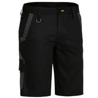 Bisley Mens Flex & MoveStretch Cargo Short Black