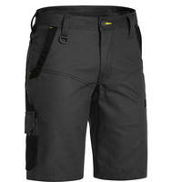 Bisley Mens Flex & MoveStretch Cargo Short Charcoal