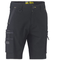 Bisley Mens Flex & Move Utility Zip Cargo Short Black