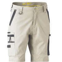 Bisley Mens Flex & Move Utility Zip Cargo Short Stone