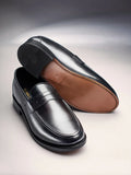 BV36 Samuel Windsor Penny Loafer Black Shoe
