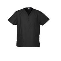 BizCare Unisex Classic Scrub Top Black