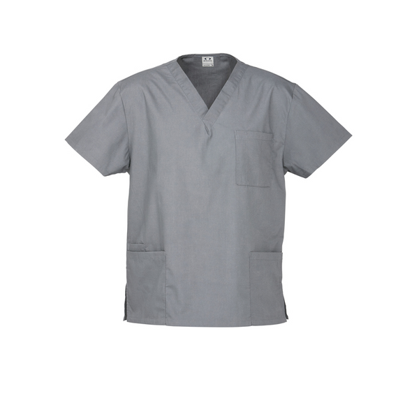 BizCare Unisex Classic Scrub Top Pewter