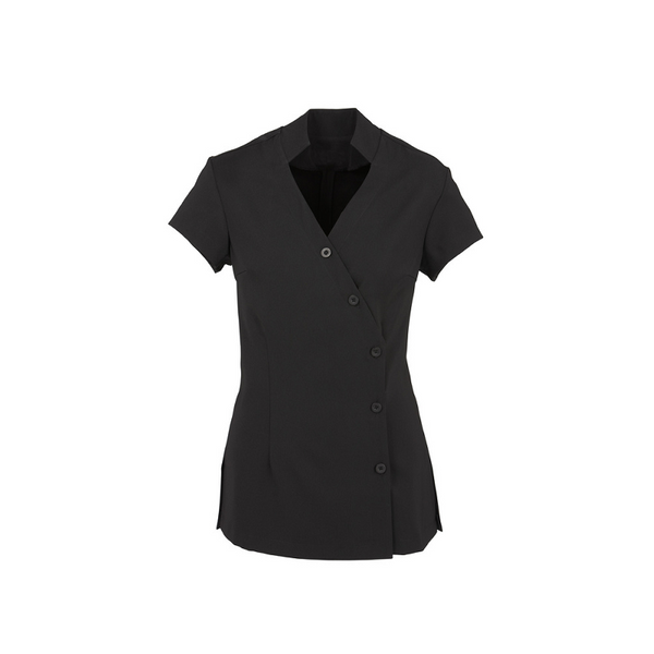 BizCare Ladies Zen Crossover Tunic Black