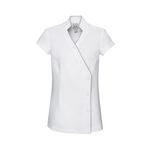 BizCare Ladies Zen Crossover Tunic White/Silver