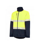 KingGee Mens Hi-Vis Soft Shell Jacket Yellow/Navy