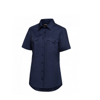 KingGee Ladies Short Sleeve Workcool 2 Shirt Navy