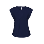 Biz Collection Ladies Mia Pleat Knit Top Midnight Blue