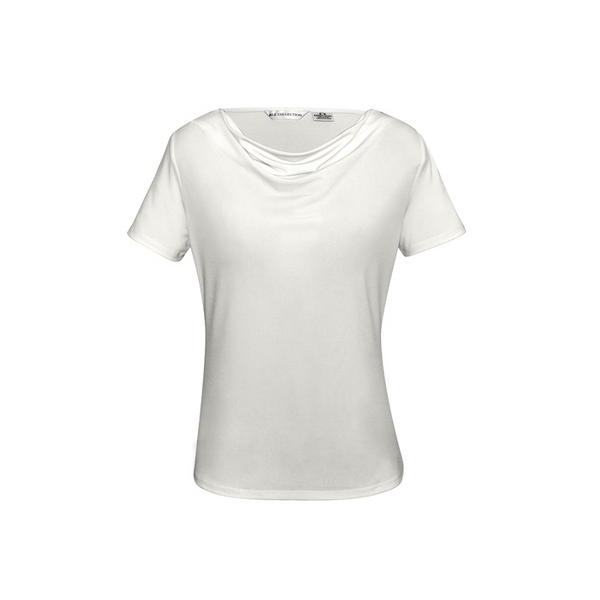 Biz Collection Ladies Ava Drape Knit Top Ivory