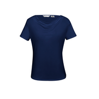 Biz Collection Ladies Ava Drape Knit Top Midnight Blue