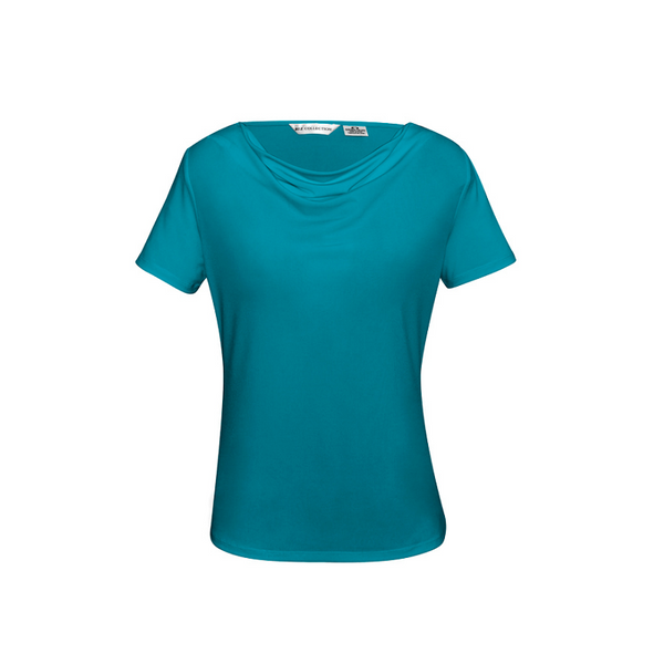 Biz Collection Ladies Ava Drape Knit Top Teal