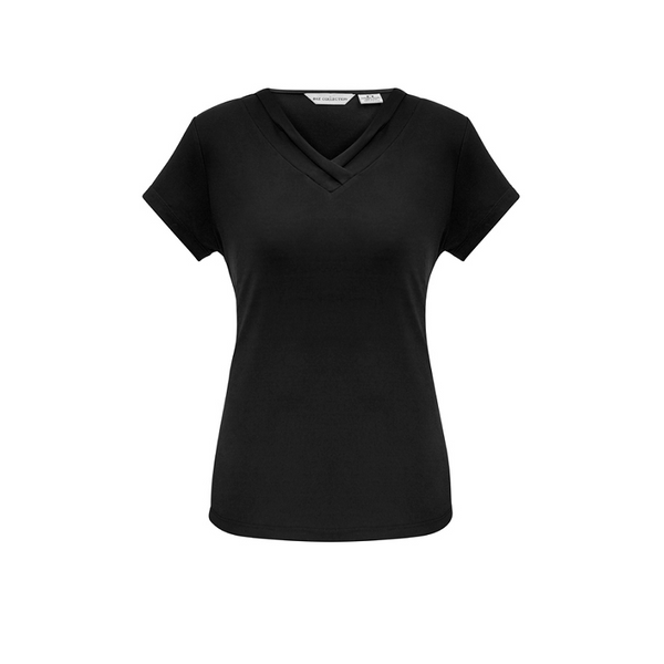 Biz Collection Ladies Lana Short Sleeve Top Black