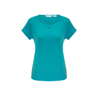 Biz Collection Ladies Lana Short Sleeve Top Turquoise