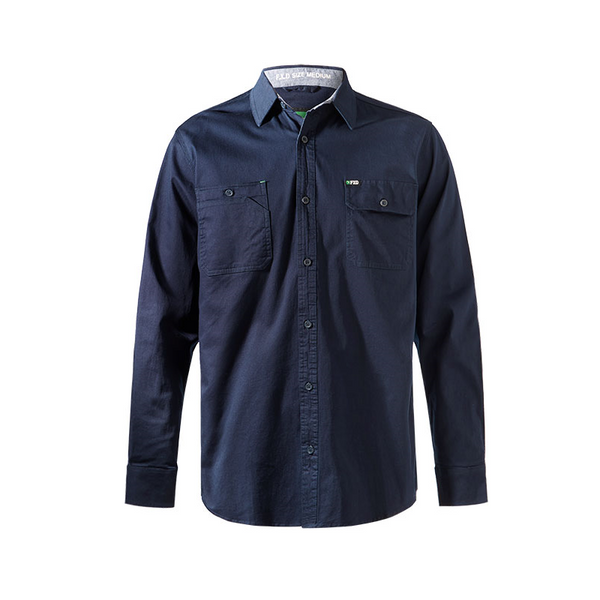 FXD LSH1 Mens Long Sleeve Work Shirt Navy