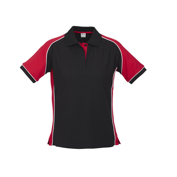 Biz Collection Ladies Nitro Polo Black/Red