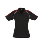 Biz Collection Ladies Triton Polo Black/Red/White