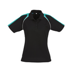 Biz Collection Ladies Triton Polo Black/Teal/White