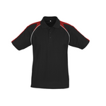 Biz Collection Mens Triton Polo Black/Red/White